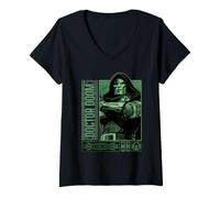 Donna Marvel Avengers: Doomsday Doctor Doom Long Live Latveria Maglietta con Collo a V