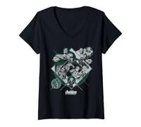 Donna Marvel Avengers Doomsday Doom Vs New Hero Teams Geometric Maglietta con Collo a V