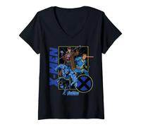 Donna Marvel Avengers Doomsday X-Men Beast Gambit And Cyclops Maglietta con Collo a V