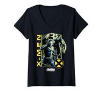 Donna Marvel Avengers Doomsday X-Men Cyclops And Beast X-Men Logo Maglietta con Collo a V