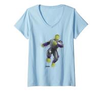 Donna Marvel Avengers Endgame The Hulk Blurred Water Color Painted Maglietta con Collo a V