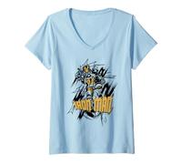 Donna Marvel Comics Iron Man Smudge Maglietta con Collo a V
