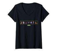 Donna Marvel Cosmic Invasion Game Player Character Lineup Retro Maglietta con Collo a V