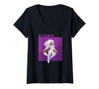 Donna Marvel Cosmic Invasion Game X-Men Storm Retro Pixel Graphics Maglietta con Collo a V