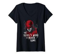 Donna Marvel Daredevil Born Again The Devil's Work Is Never Done Maglietta con Collo a V