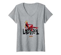 Donna Marvel Deadpool & Wolverine Ladypool Sassy Pose Logo Maglietta con Collo a V