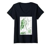 Donna Marvel Doctor Doom's Armor Schematic Vintage Comic Blueprint Maglietta con Collo a V