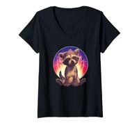Donna Marvel Guardiani della Galassia Volume 3 Baby Rocket Raccoon Maglietta con Collo a V
