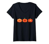 Donna Marvel Halloween Spider-Man Trio Pumpkin Characters Lineup Maglietta con Collo a V
