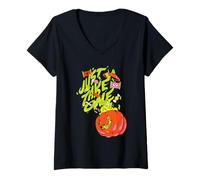 Donna Marvel Halloween Trick or Treat Jack-o-Lantern Just Take One Maglietta con Collo a V