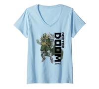 Donna Marvel Rivals Doctor Doom Victor Von Doom Character Portrait Maglietta con Collo a V