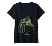 Donna Marvel Spider-Man: Day Hulk Angry Ready To Fight Maglietta con Collo a V