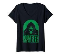 Donna Marvel Studios Avengers: Doomsday Doctor Doom Does Not Beg Maglietta con Collo a V