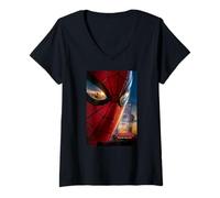 Donna Marvel Studios Spider-Man BND Movie 2026 Mask Eyes Poster Maglietta con Collo a V