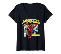 Donna Marvel Studios Spider-Man BND Movie 2026 Rooftop Comic Panel Maglietta con Collo a V