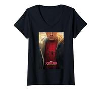 Donna Marvel Studios Spider-Man: Brand New Day Unmasked Poster Maglietta con Collo a V