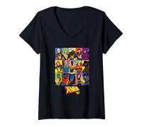 Donna Marvel Studios X-Men '97 Season 2 all-New Character Grid Maglietta con Collo a V