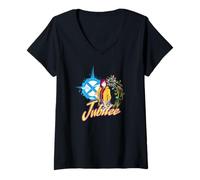 Donna Marvel Studios X-Men '97 Season 2 Jubilee Fireworks & X-Logo Maglietta con Collo a V