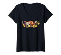 Donna Marvel Studios X-Men '97 Season 2 Team Wasteland Collage Maglietta con Collo a V
