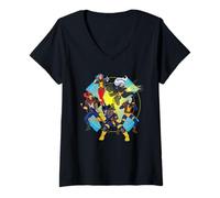 Donna Marvel Studios X-Men '97 Season 2 Team Wasteland X-Logo Maglietta con Collo a V
