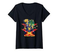 Donna Marvel Studios X-Men '97 Season 2 X-Factor Team And Logo Maglietta con Collo a V