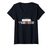 Donna Marvel Super Heroes Avengers Super Teacher Back to School Maglietta con Collo a V