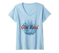 Donna Marvel Super Heroes Girl Dad X-Men Cable & Hope Father's Day Maglietta con Collo a V