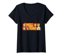 Donna Marvel Super Heroes Happy Heroic Halloween Trick or Treat Maglietta con Collo a V