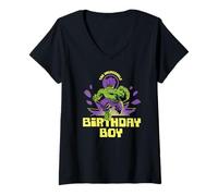 Donna Marvel Super Heroes Hulk The Incredible Birthday Boy Party Maglietta con Collo a V