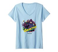 Donna Marvel The Fantastic Four: First Steps Galactus Planets Maglietta con Collo a V