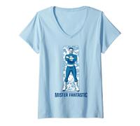 Donna Marvel The Fantastic Four: First Steps Reed Richards Panel Maglietta con Collo a V