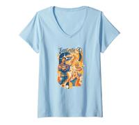 Donna Marvel The Fantastic Four: First Steps Teamup Distressed Maglietta con Collo a V