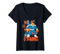 Donna Marvel The Fantastic Four: First Steps The Thing Minimalist Maglietta con Collo a V