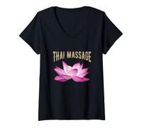 Donna Massaggio thailandese/Massaggio thailandese/Massaggiatore thailandese Maglietta con Collo a V