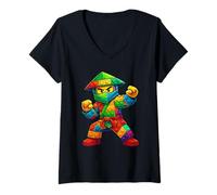 Donna Master Builder Ninja Building Blocks Brick Builders Giocattoli Kid Maglietta con Collo a V
