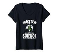Donna Master in Scienze Ambientali Sostenibilità Maglietta con Collo a V