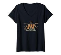 Donna Matchbox - EST 1953 - Maglia Maglietta con Collo a V