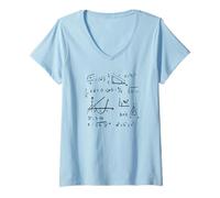 Donna Matematica Divertente - Formule Matematiche Maglietta con Collo a V