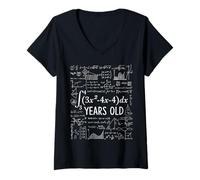 Donna Matematica Integrale 19° Compleanno Calcolo Matematica 19 Anni Donne Uomini Maglietta con Collo a V