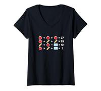 Donna Matematica Puzzle Algebra Equazione Geometria Risoluzione Problemi Risolutore Maglietta con Collo a V