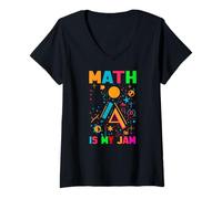 Donna MATH IS MY JAM Maglietta con Collo a V