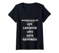 Donna Mathematics of Life Complex Equation Formula Math Lover Fun Maglietta con Collo a V
