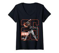 Donna Matt Chapman | Giocatori di baseball MLB di San Francisco| MLBMC201M Maglietta con Collo a V