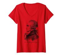 Donna Maximilien de Robespierre - Rivoluzione francese Maglietta con Collo a V
