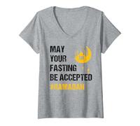 Donna May Your Fasting Be Accepted - Ramadan Kareem Month 2026 Maglietta con Collo a V