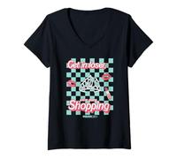 Donna Mean Girls Get in Loser Girly Checkerboard Y2K Movie Maglietta con Collo a V
