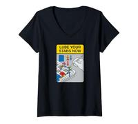 Donna Mechanical Keyboard Builder Lube Your Stabs Now Maglietta con Collo a V