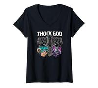 Donna Mechanical Keyboard Thock God Custom Switch Maglietta con Collo a V