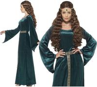 Donna Medievale Maid Marion Costume S a Forti Misura Da Smiffys