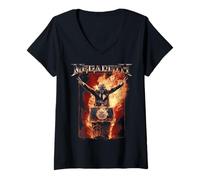Donna Megadeth - Vixon Maglietta con Collo a V